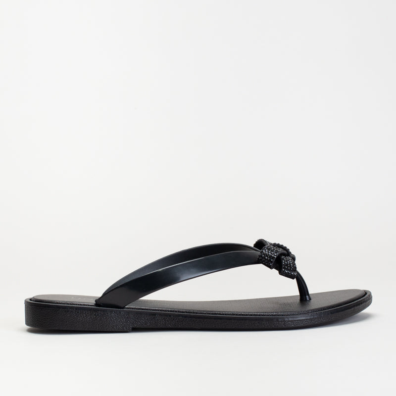 Jelly Mule With Diamante Bow _ 166372