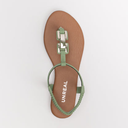 Metal Trim  Thong Flat Sandal