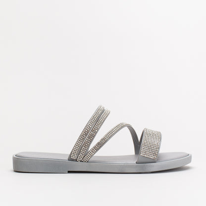 Jelly Diamante Mule Sandal