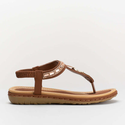 Comfort sandal with trim detail _ 162475