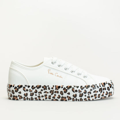 Pc Lace Up Sneaker With Animal Print Outsole _ 166555