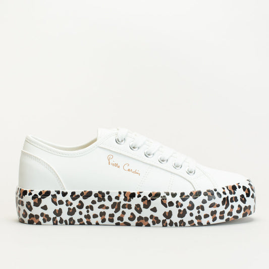 Pc Lace Up Sneaker With Animal Print Outsole _ 166555