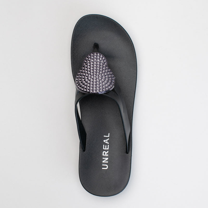 WEDGE THONG SANDAL WITH TRIM