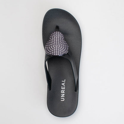 WEDGE THONG SANDAL WITH TRIM