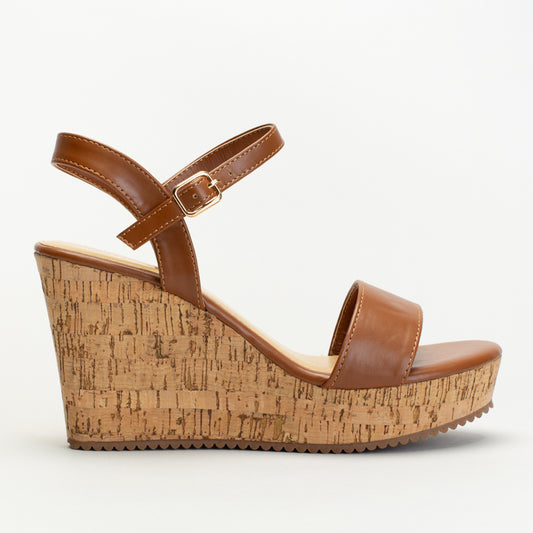 Cork Wedge With Ankle Strap