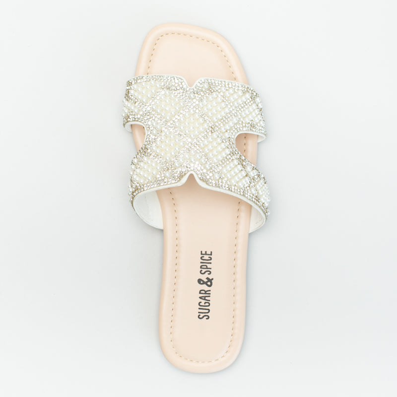 Pearl encrusted sandal