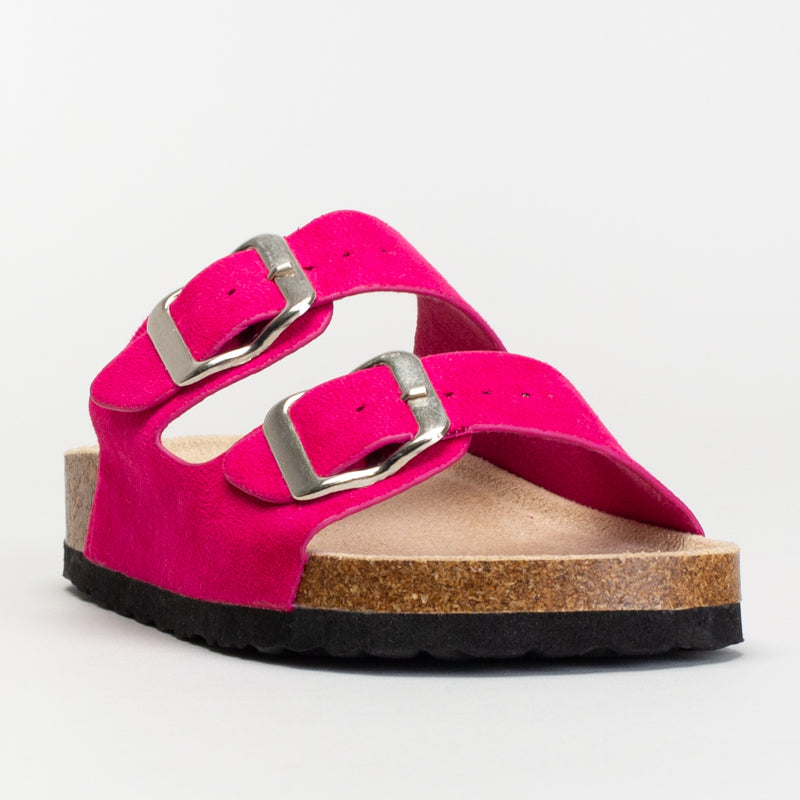 HOT PINK TWO BAND MULE