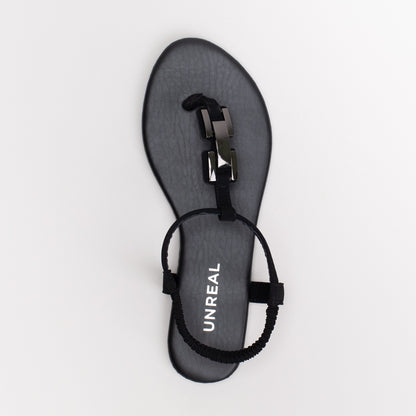 Metal Trim  Thong Flat Sandal
