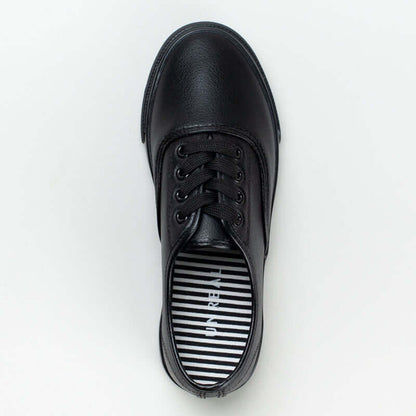LACE UP PU SNEAKER