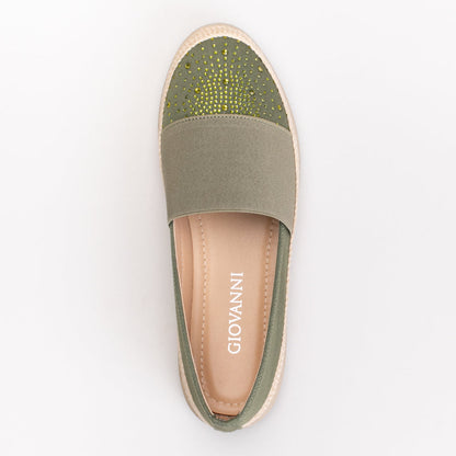 Slip On With Broad Elastic And Rhinestone Detail _ 166385