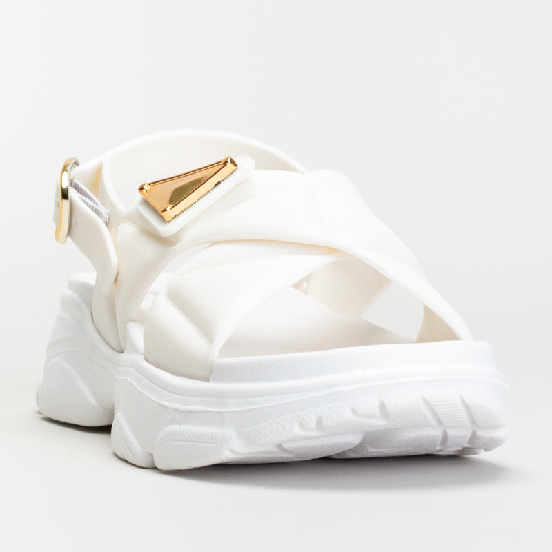 CROSS OVER PLATFORM SANDAL