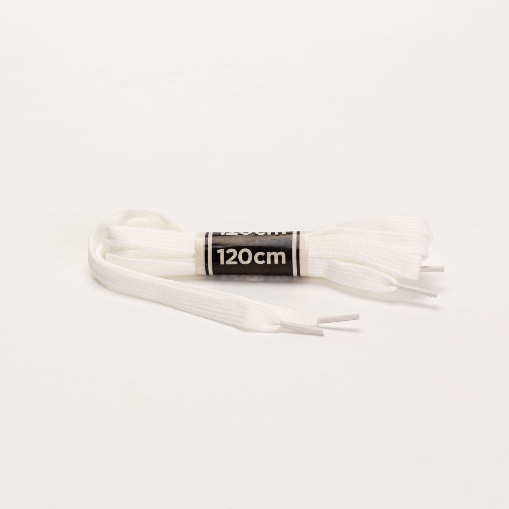 120cm flat white shoe lace, ideal for replacing or upgrading your footwear laces.