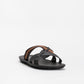 Mule Crossover Sandal With Fabric Insert _ 131331