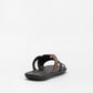 Mule Crossover Sandal With Fabric Insert _ 131331