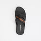 Mule Crossover Sandal With Fabric Insert _ 131331