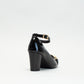 Unreal Women Patent Gold Trim Ankle Strap _ 135700