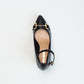 Unreal Women Patent Gold Trim Ankle Strap _ 135700