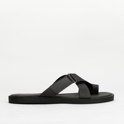 Mancini Men Toe Loop Buckle Trim Sandal _ 136279