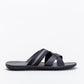 Mule Crossover Sandal With Fabric Insert _ 131331